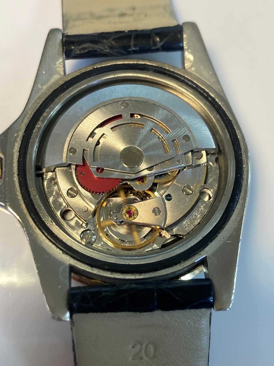 A gentlemen's bi-colour Rolex 'GMT-Master' automatic strap watch, c.1979, - Image 5 of 6
