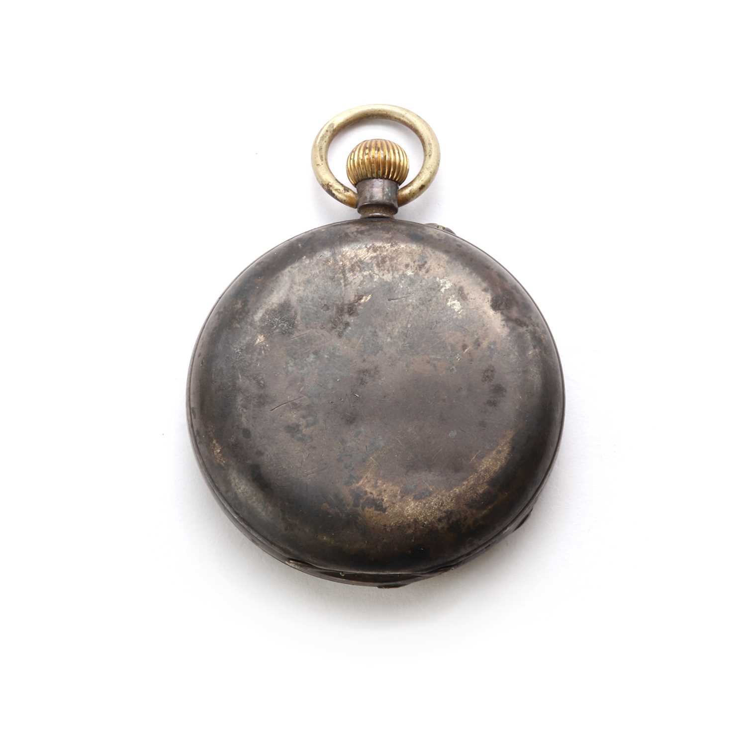 A silver cased pocket watch, - Image 2 of 2