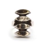 A silver ring, by Georg Jensen,