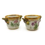 A pair of Royal Copenhagen 'Flora Danica' cache pots