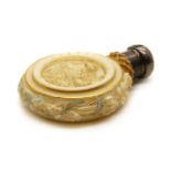 A Royal Worcester blush ivory porcelain Golden Jubilee scent bottle