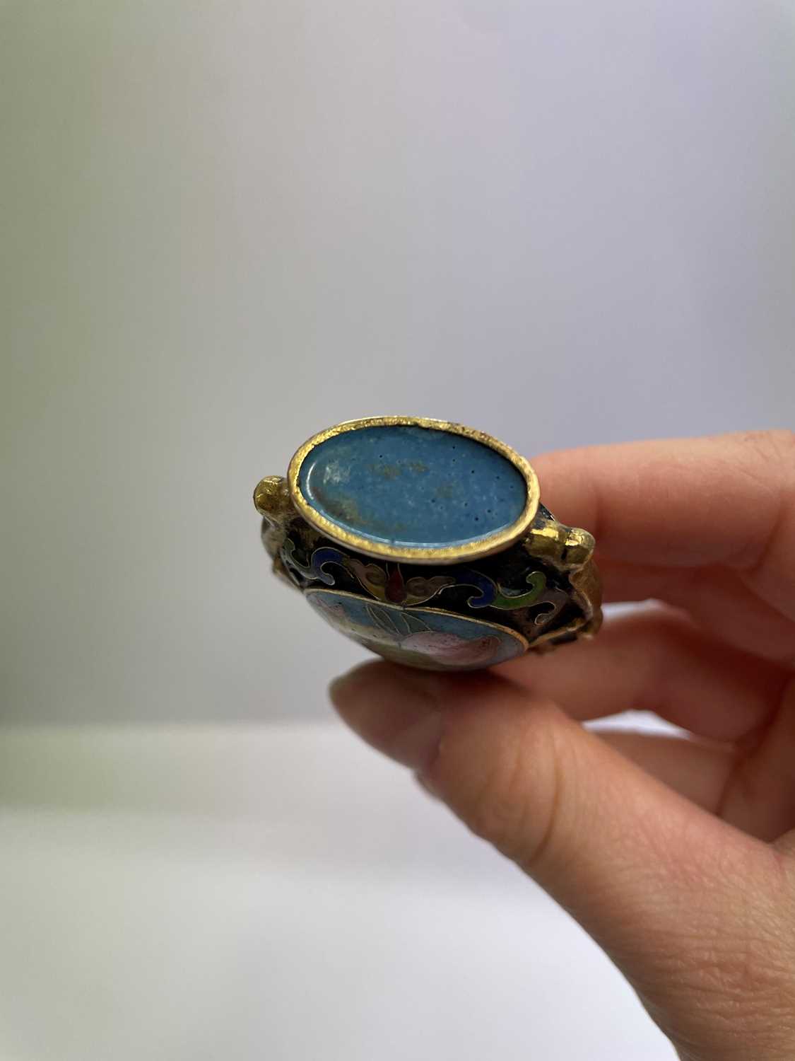 A Chinese cloisonné snuff bottle, - Image 7 of 12