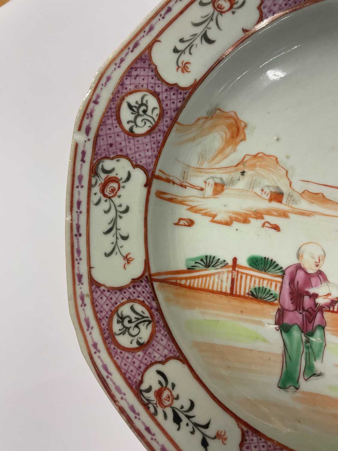 A pair of Chinese famille rose soup plates, - Image 11 of 43