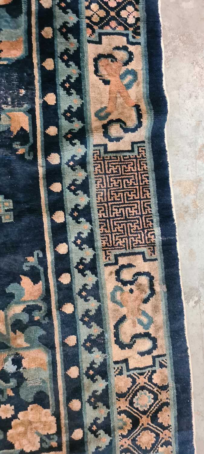 A Chinese wool rug, - Image 3 of 24