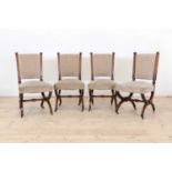 A set of four Aesthetic rosewood chairs,