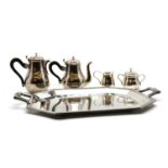A silver plated Christofle tea service