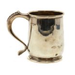 A silver mug