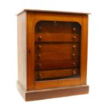 A Victorian mahogany entomologists cabinet,