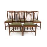 A group of five mahogany dining chairs,