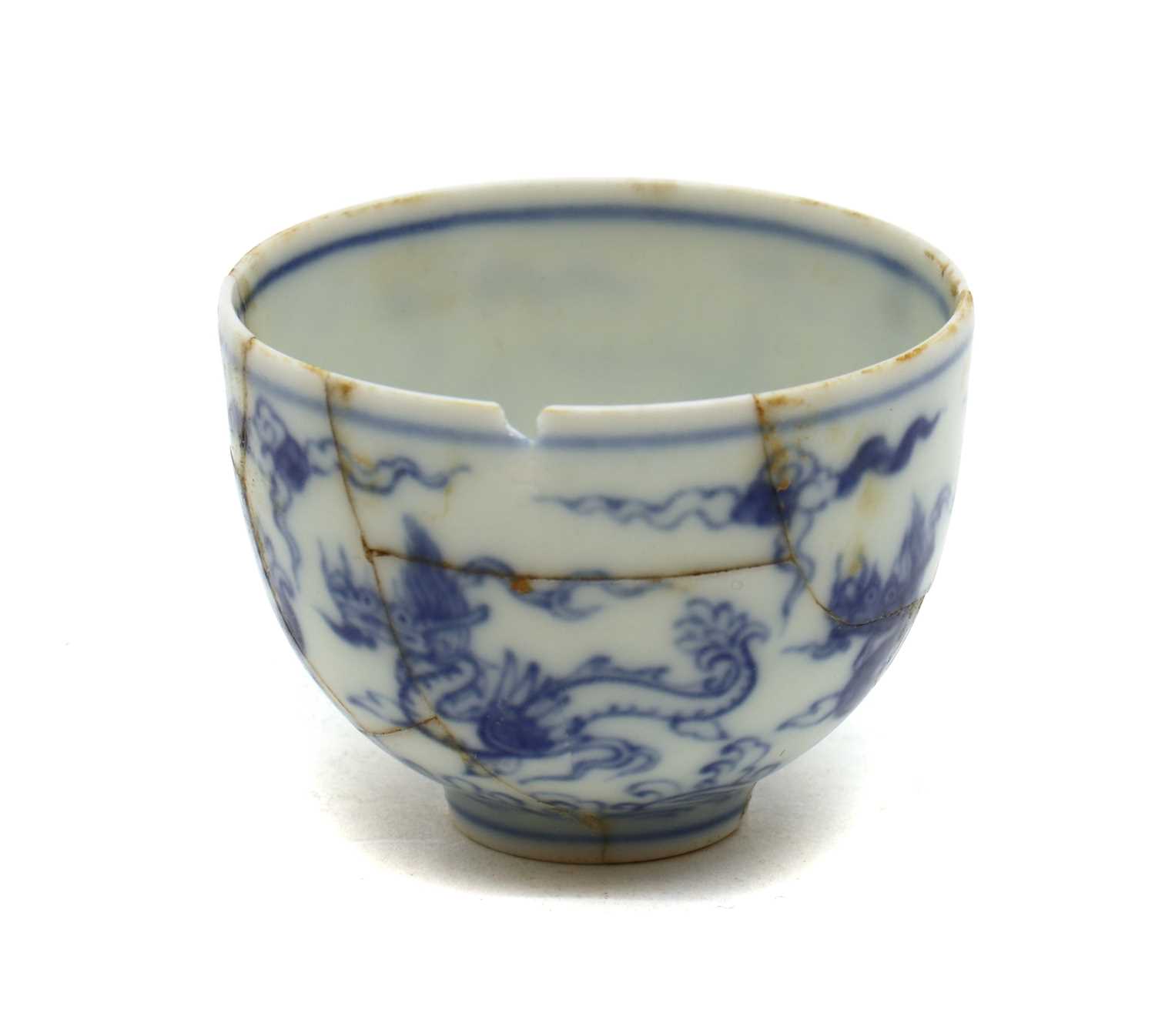 A Chinese blue and white tea bowl, - Image 2 of 12