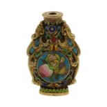 A Chinese cloisonné snuff bottle,