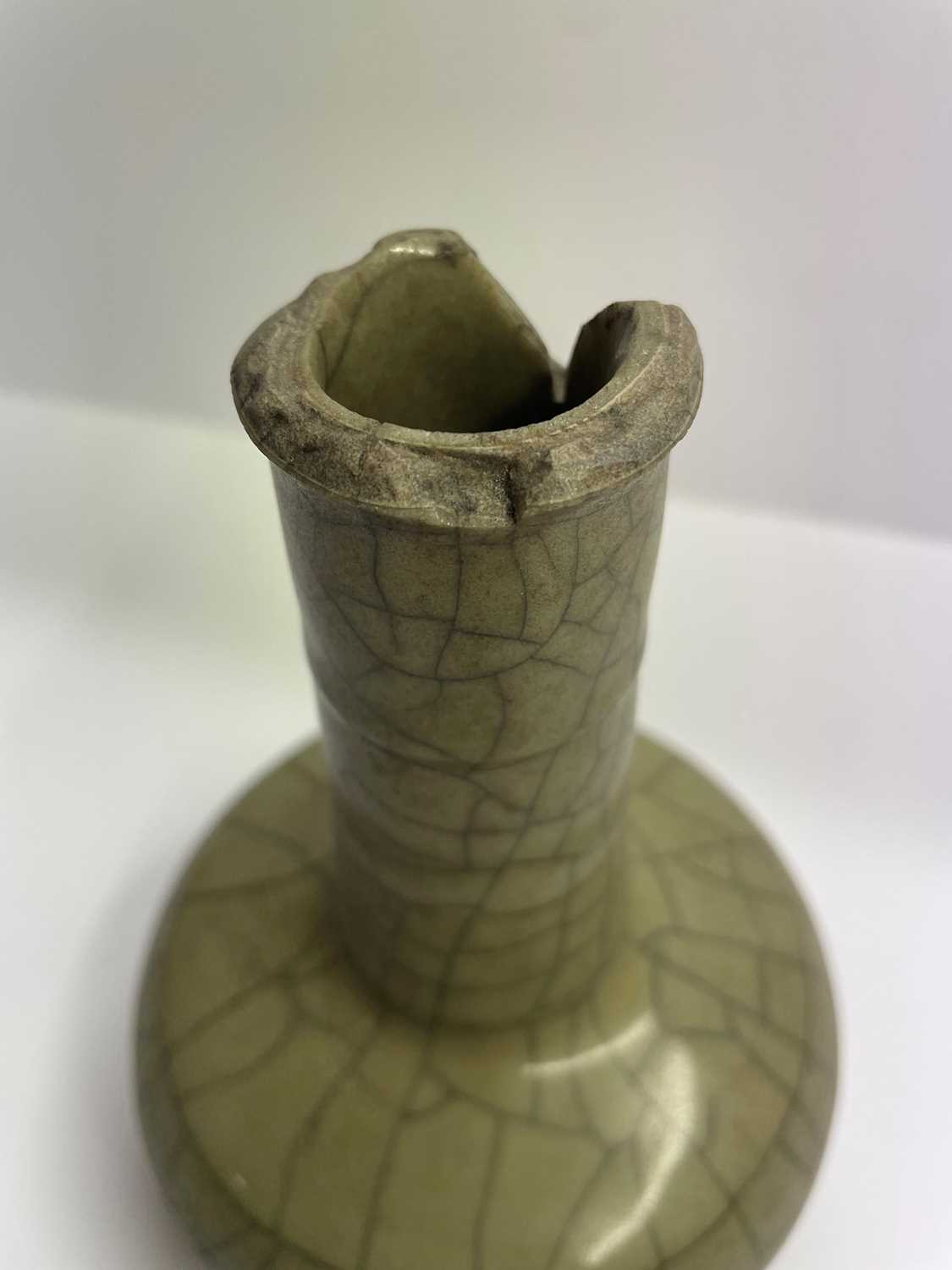 A Chinese celadon glazed bottle vase, - Image 16 of 17