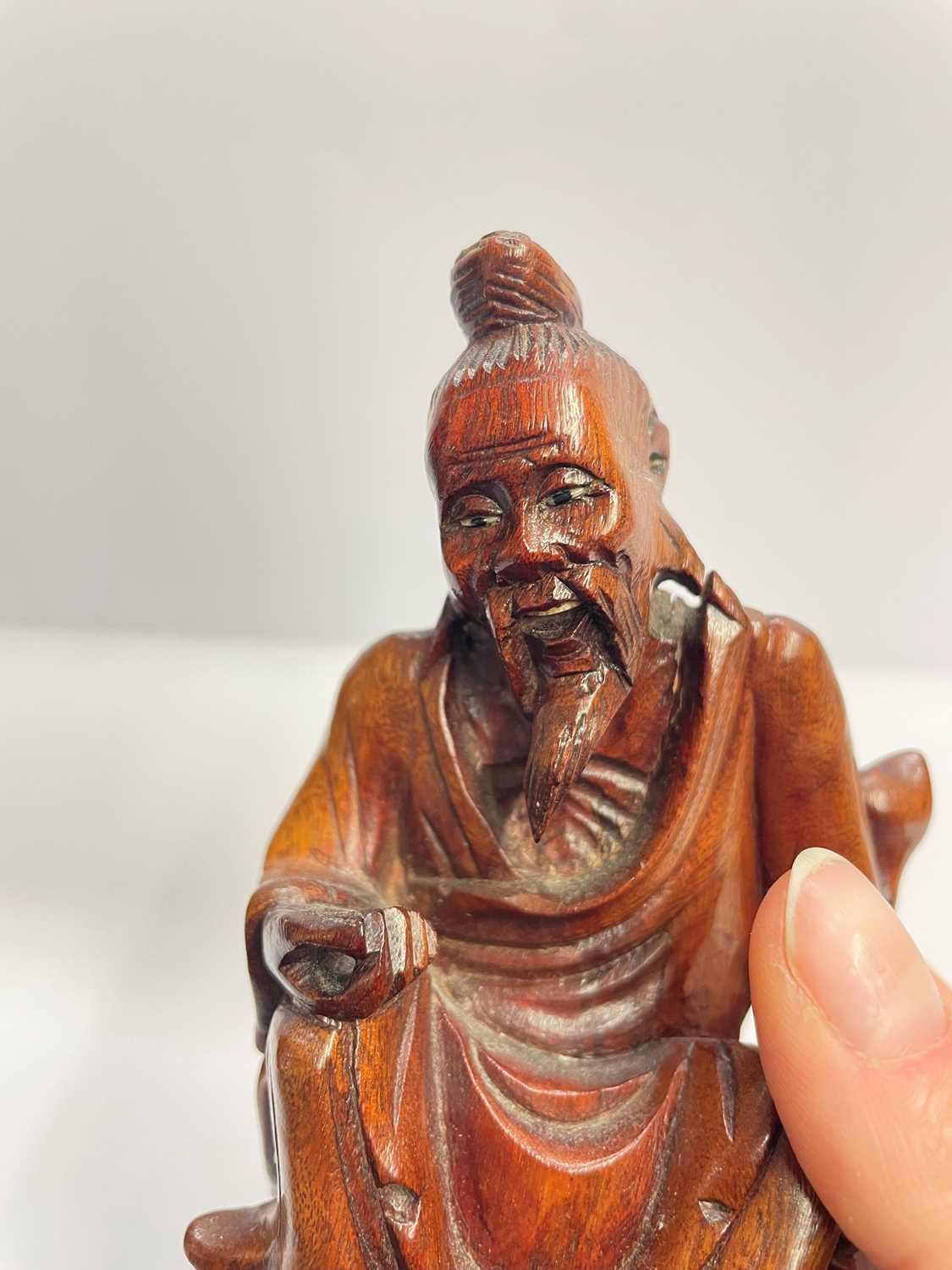 A Chinese wood carving, - Image 6 of 22