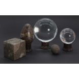 A collection of crystal balls,