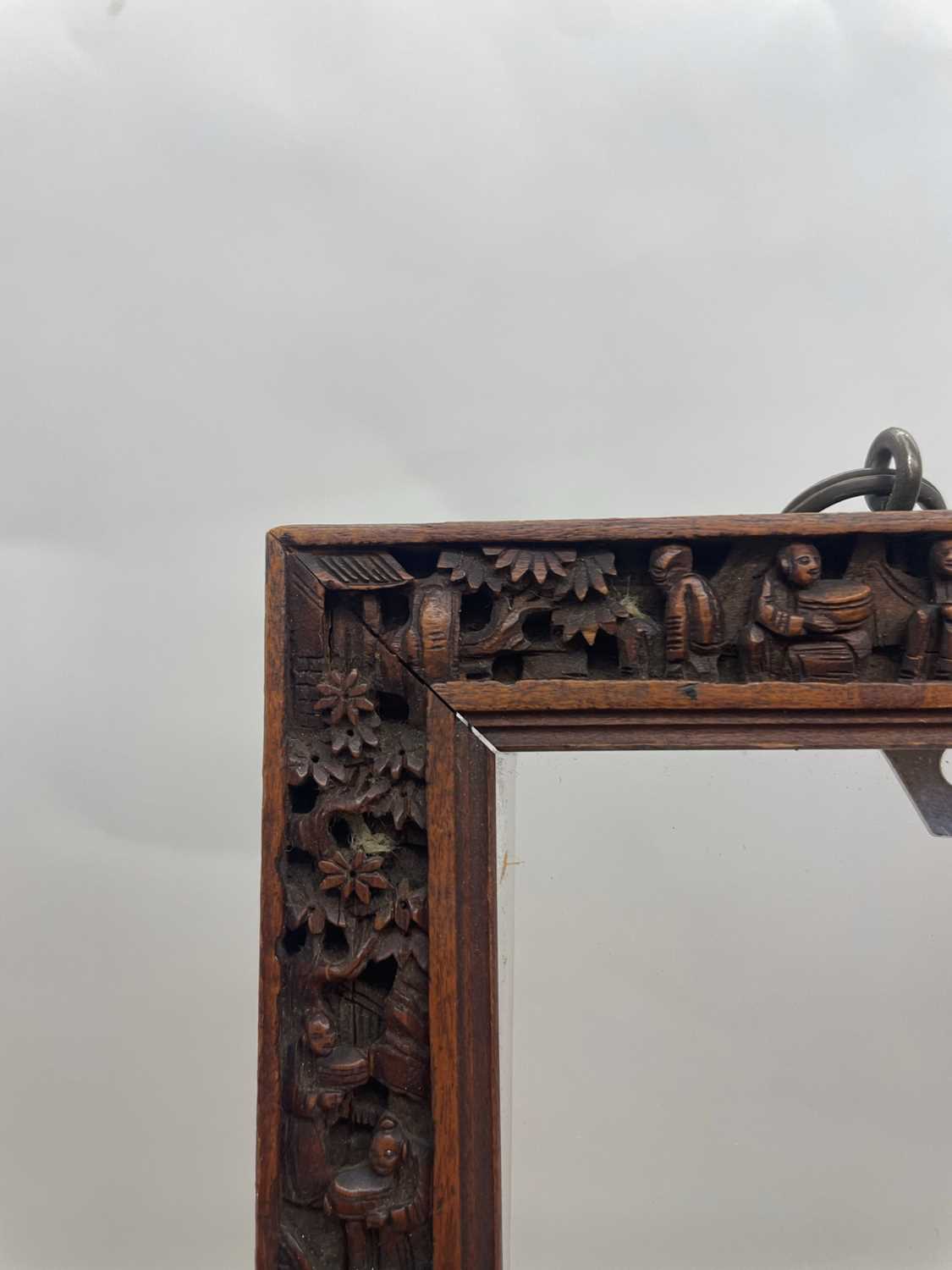 A Chinese boxwood frame, - Image 3 of 19