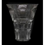 A Baccarat cut glass vase