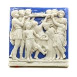 A Della Robbia style pottery plaque,