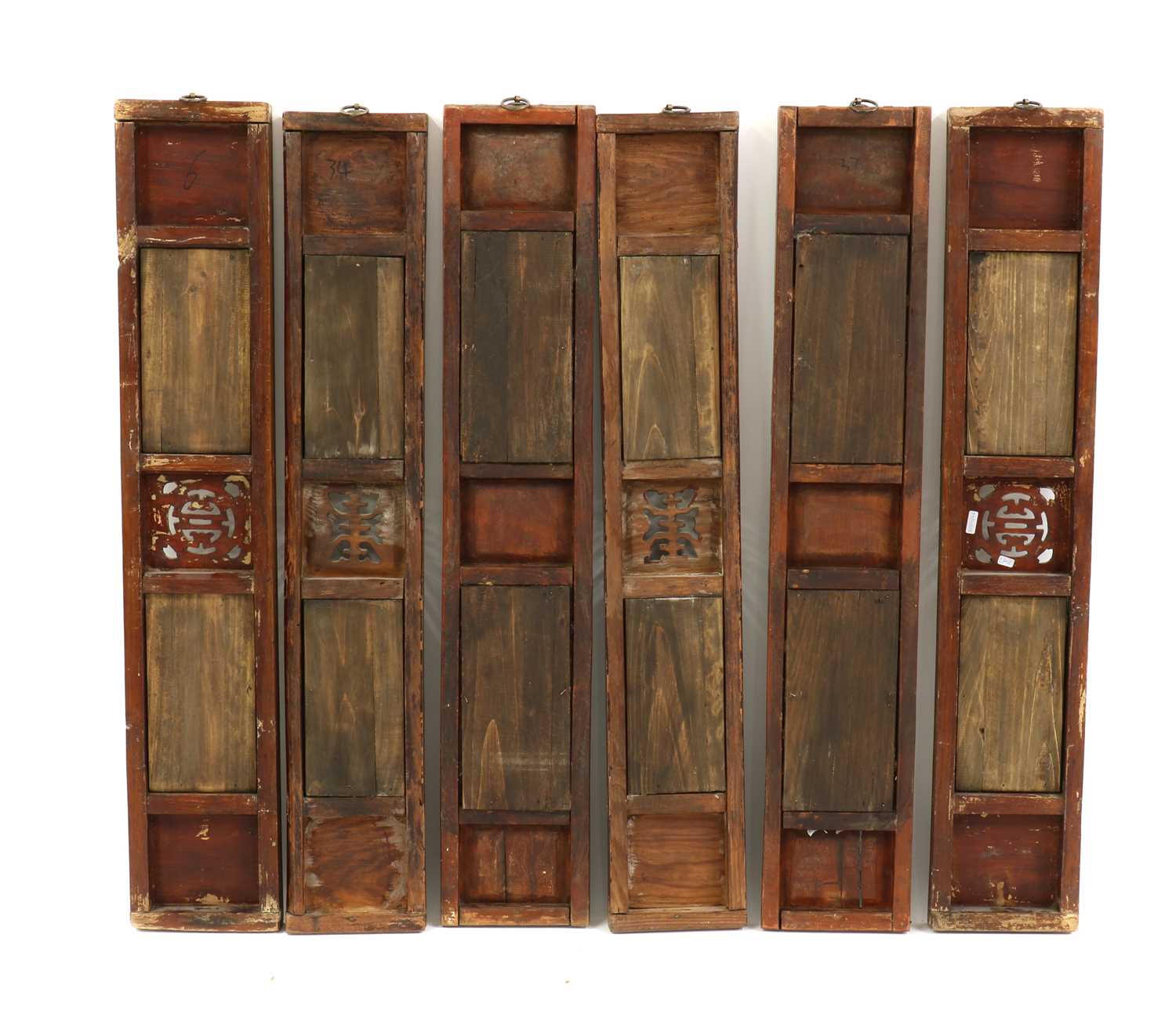 Three pairs of Chinese panels, - Image 2 of 37