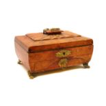 A leather jewellery box,