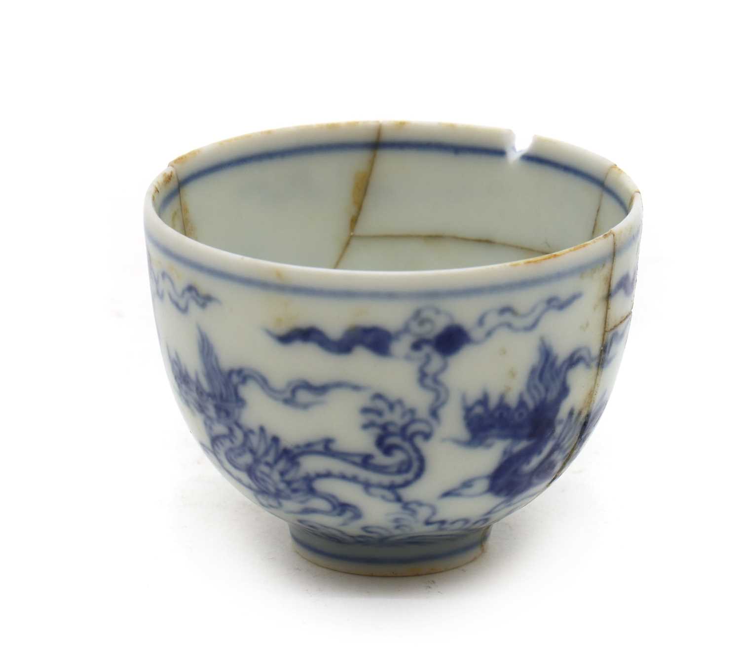 A Chinese blue and white tea bowl,