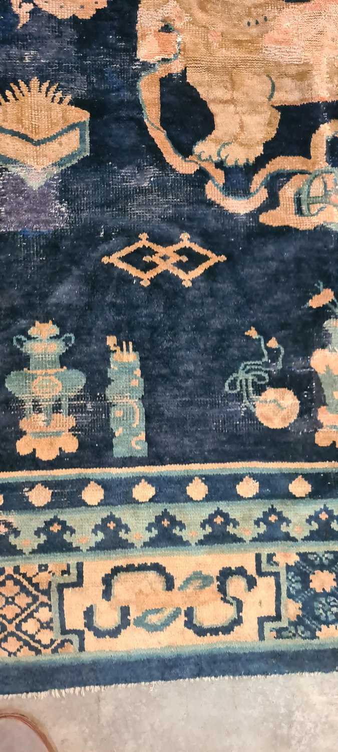 A Chinese wool rug, - Image 7 of 24