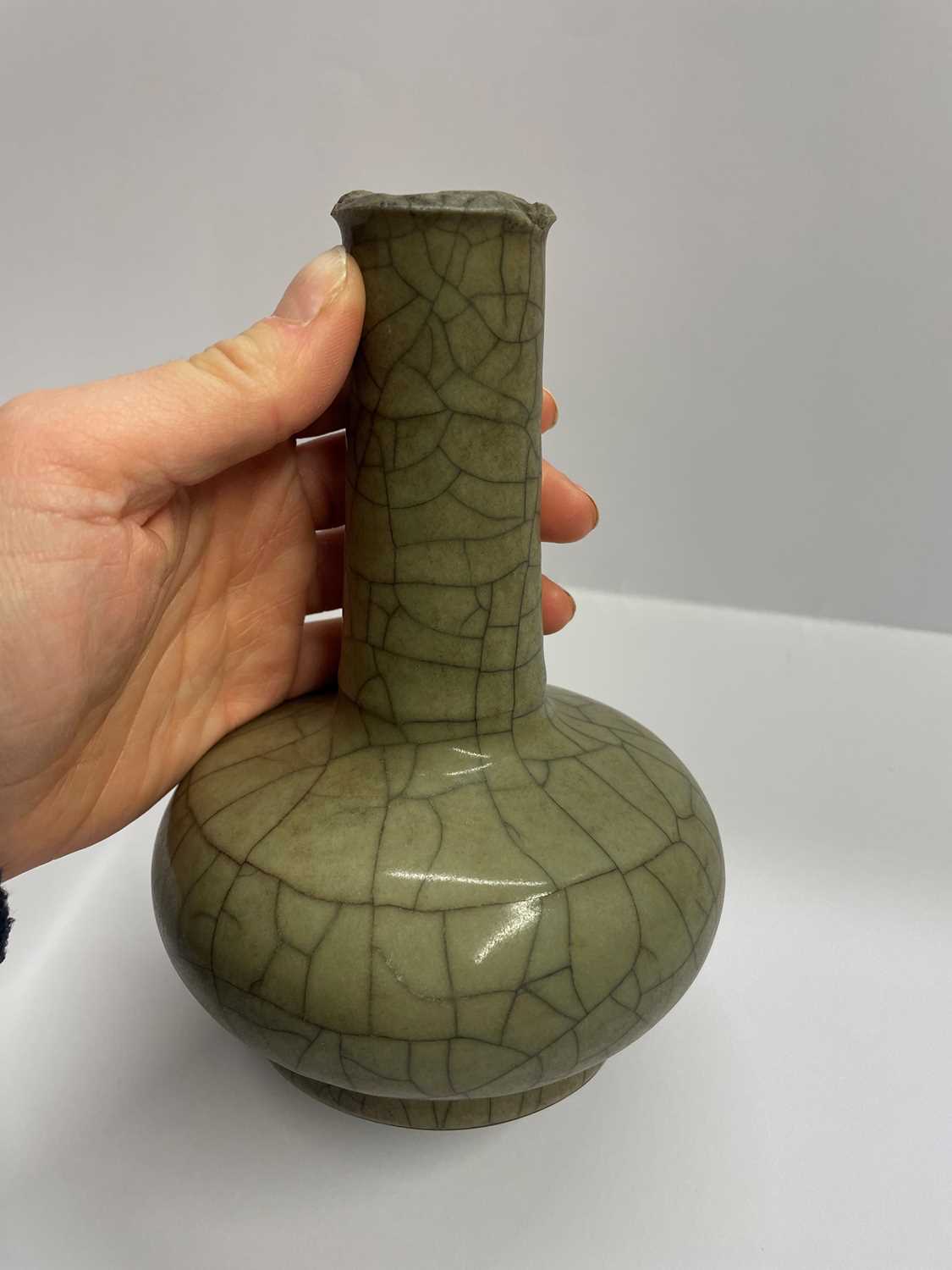 A Chinese celadon glazed bottle vase, - Image 5 of 17