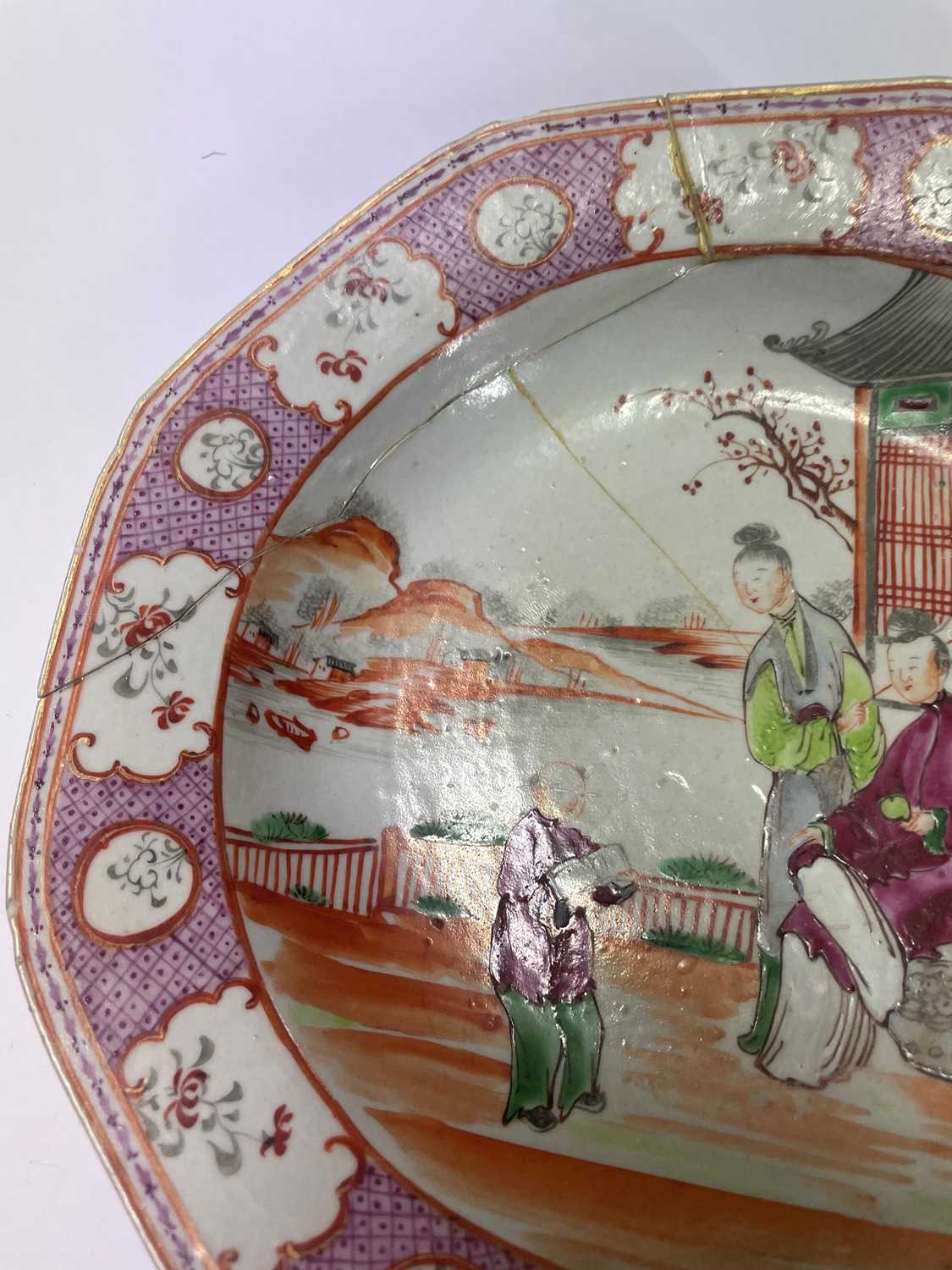 A pair of Chinese famille rose soup plates, - Image 20 of 43