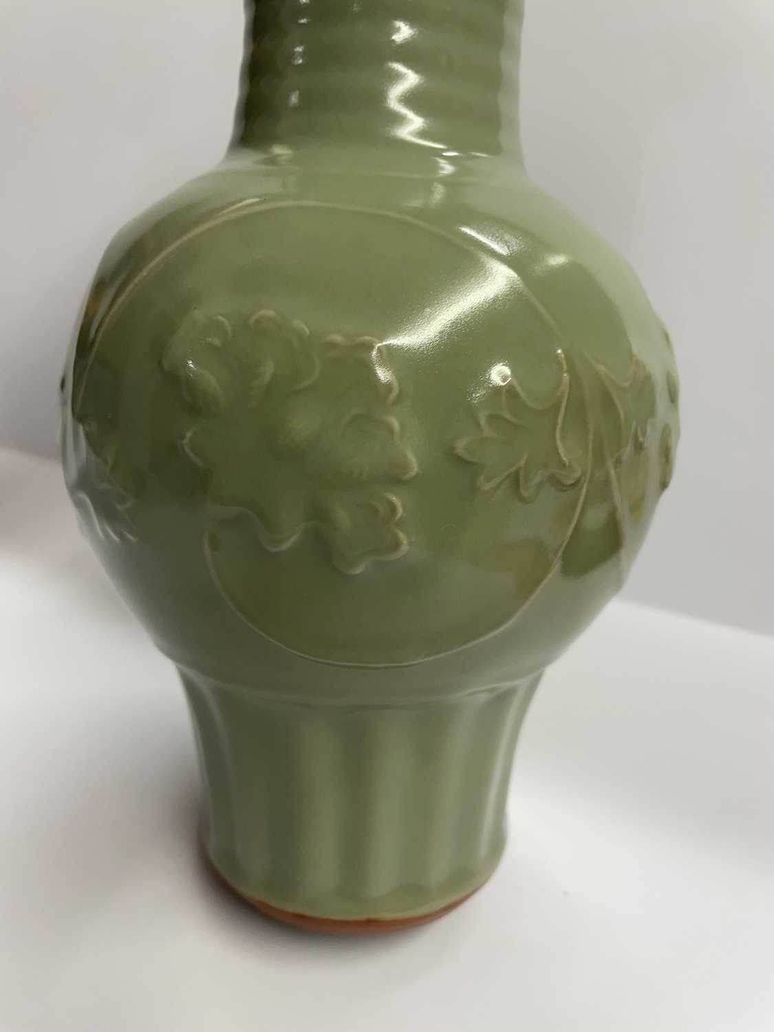 A Chinese celadon vase, - Image 13 of 15