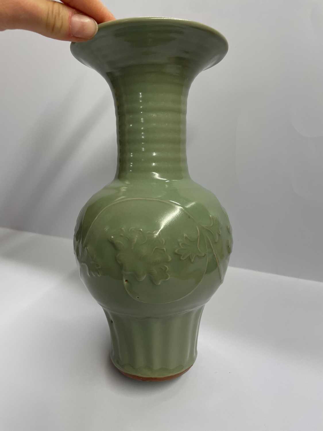 A Chinese celadon vase, - Image 12 of 15