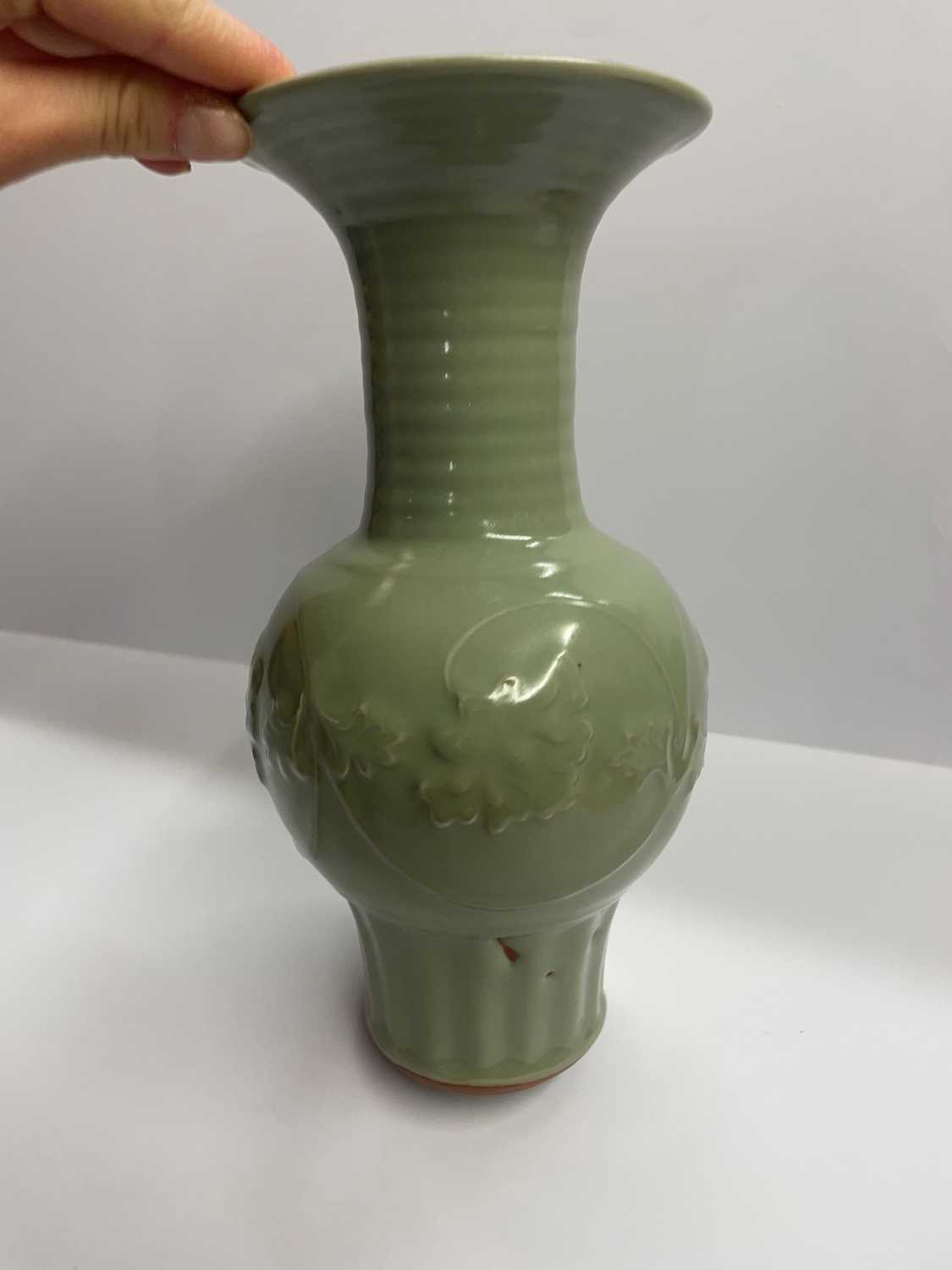 A Chinese celadon vase, - Image 10 of 15