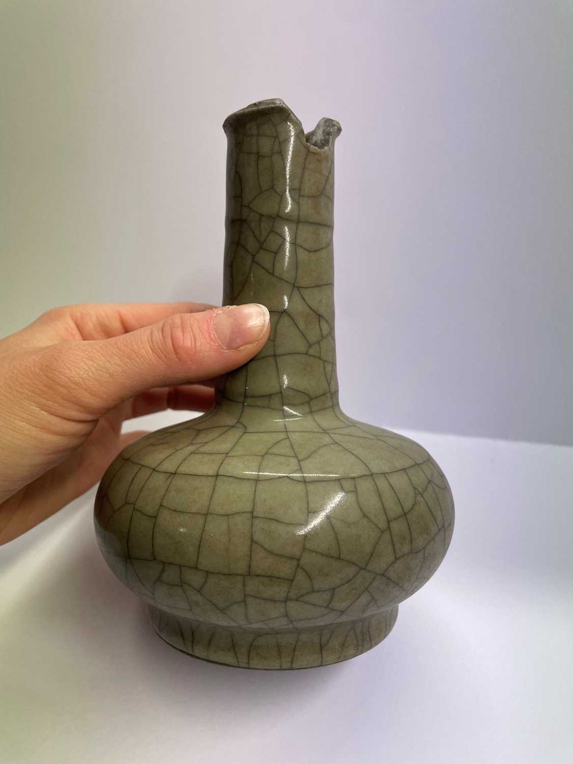 A Chinese celadon glazed bottle vase, - Image 4 of 17