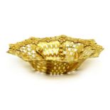 A 9ct gold bonbon dish,