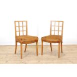 A pair of Art Deco maple chairs,