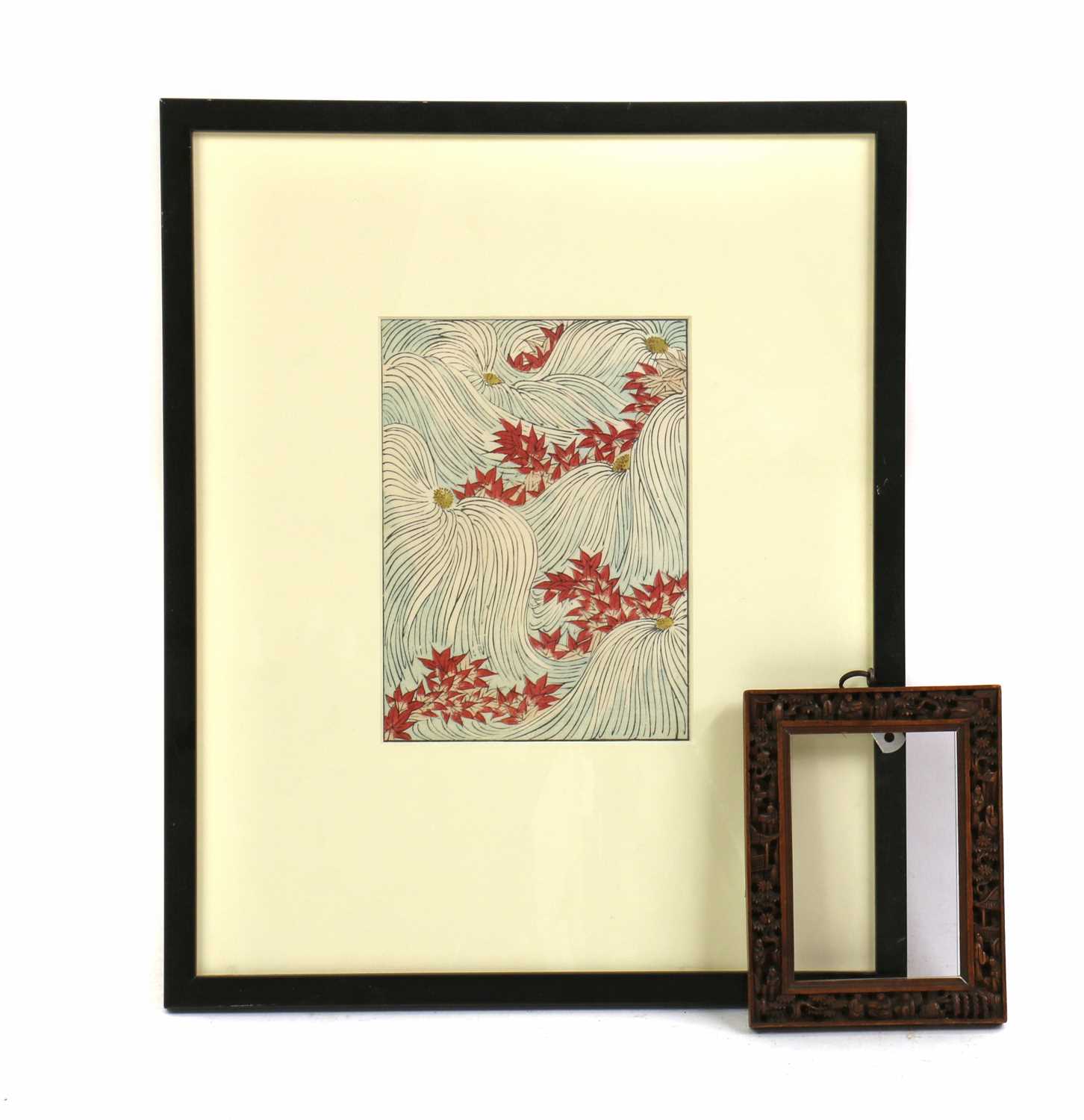 A Chinese boxwood frame,