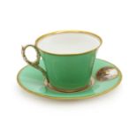 A Royal Worcester porcelain cup and saucer,
