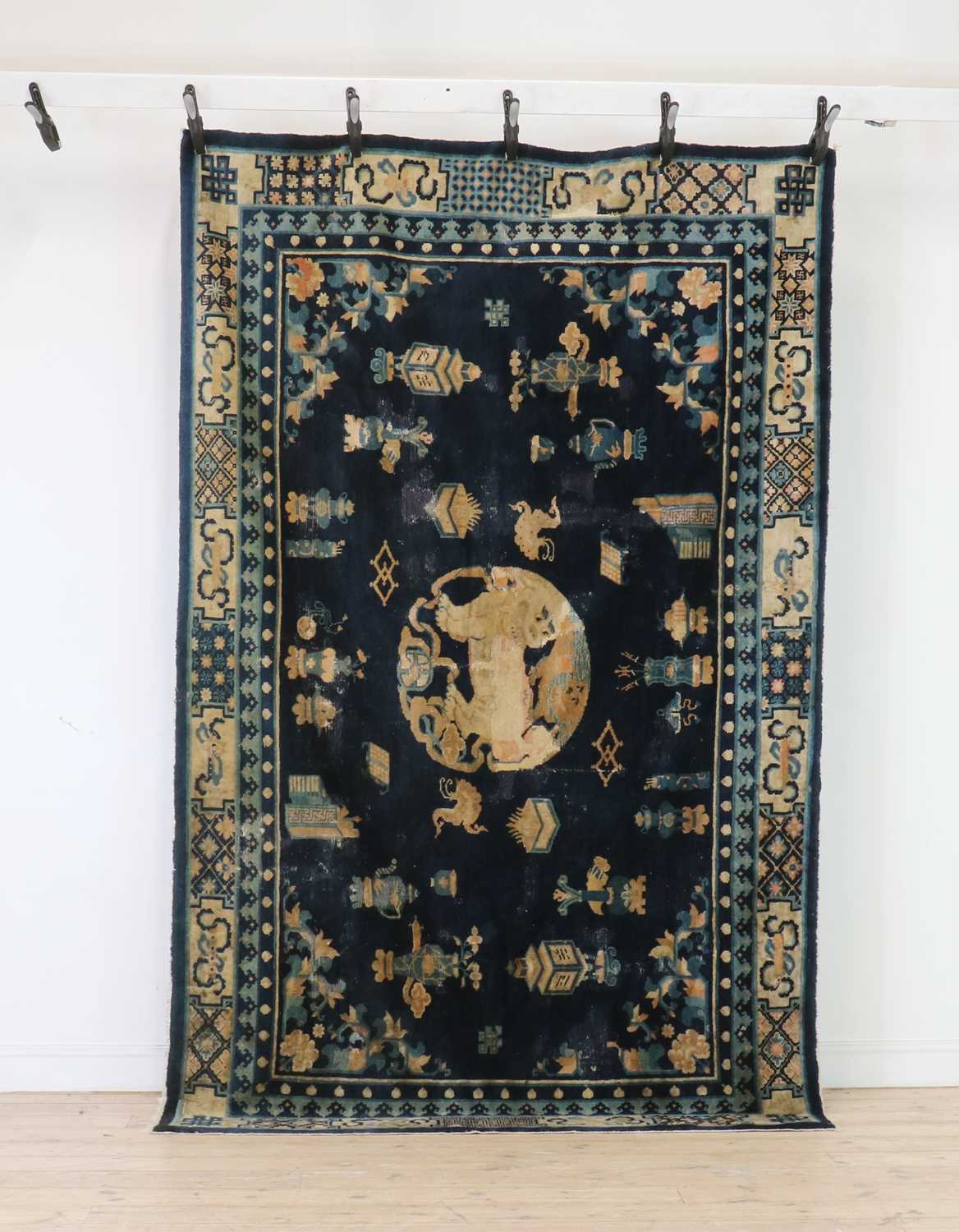 A Chinese wool rug,
