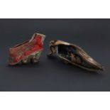 Two Chinese silk lotus shoes,