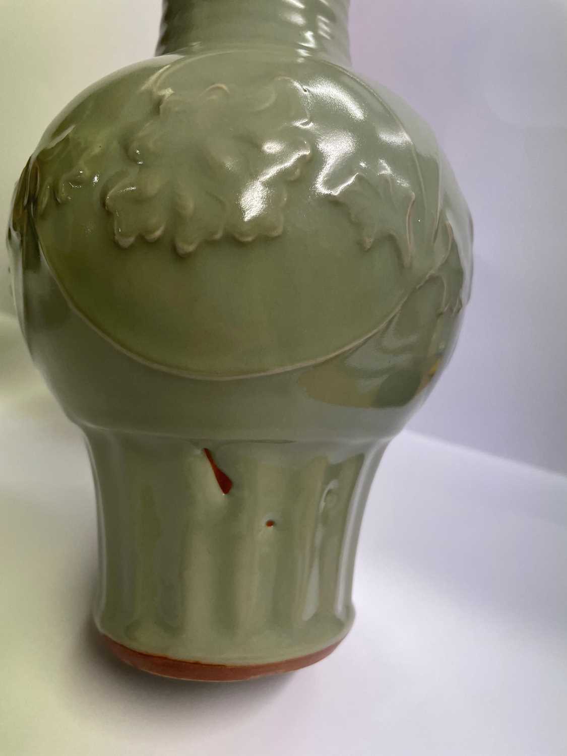A Chinese celadon vase, - Image 5 of 15
