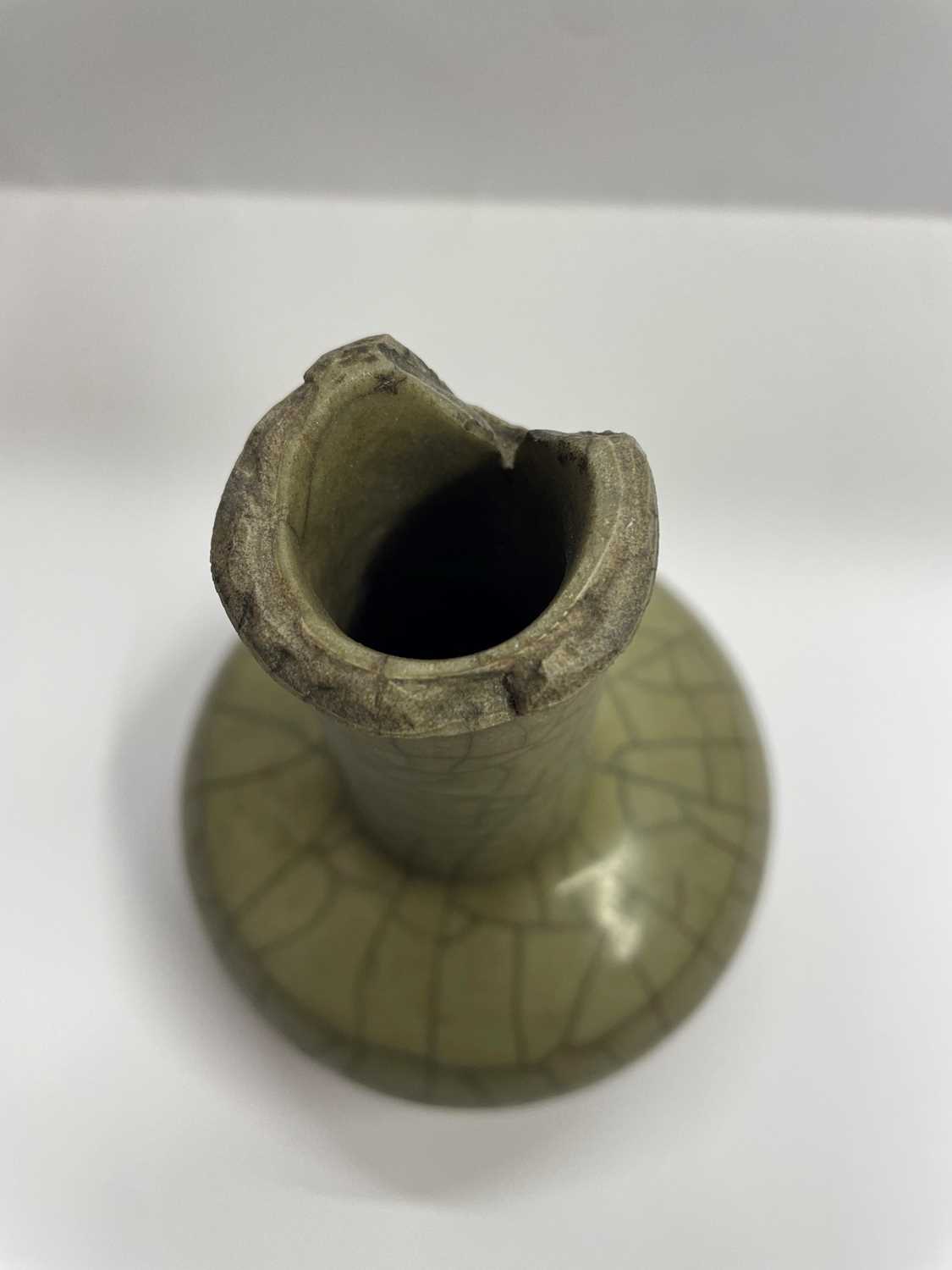 A Chinese celadon glazed bottle vase, - Image 6 of 17