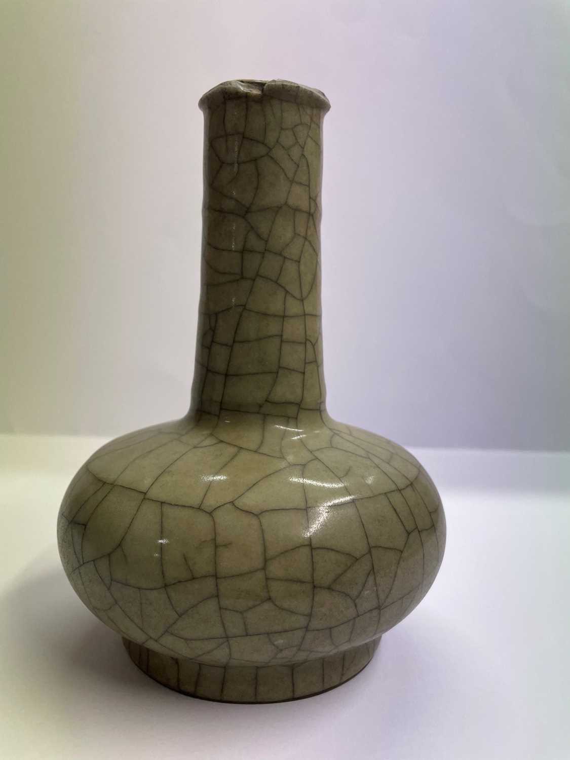 A Chinese celadon glazed bottle vase, - Image 14 of 17