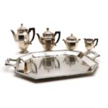 A Christofle silver plated tea and coffee service,