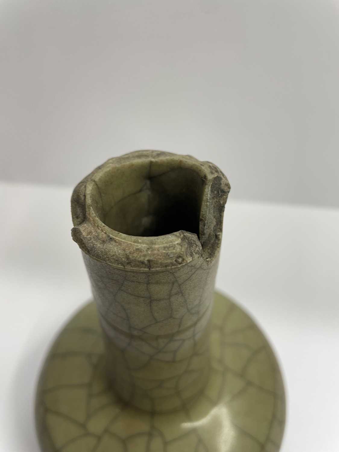 A Chinese celadon glazed bottle vase, - Image 8 of 17