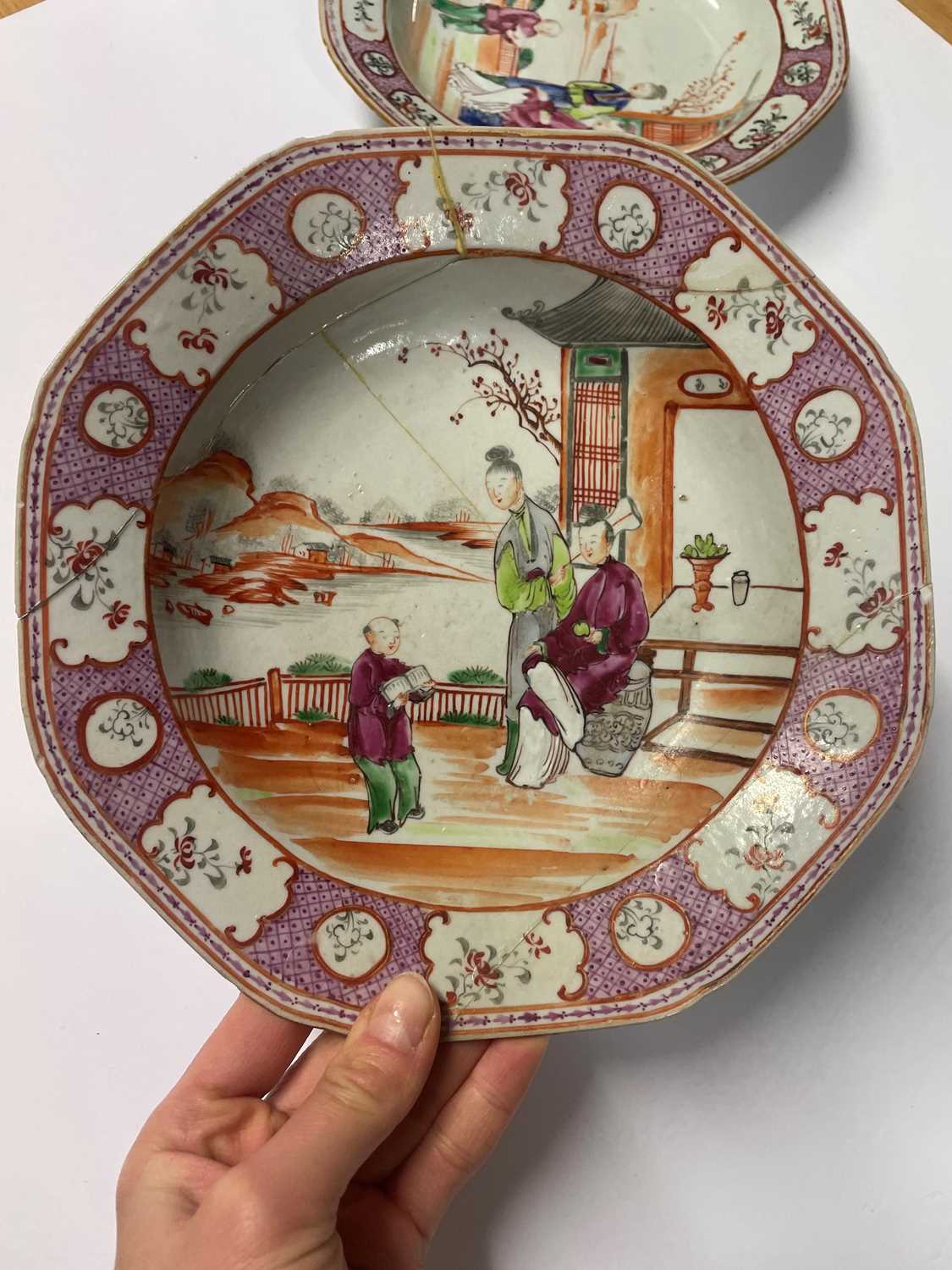 A pair of Chinese famille rose soup plates, - Image 3 of 43