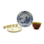 A Chinese blue and white plate,