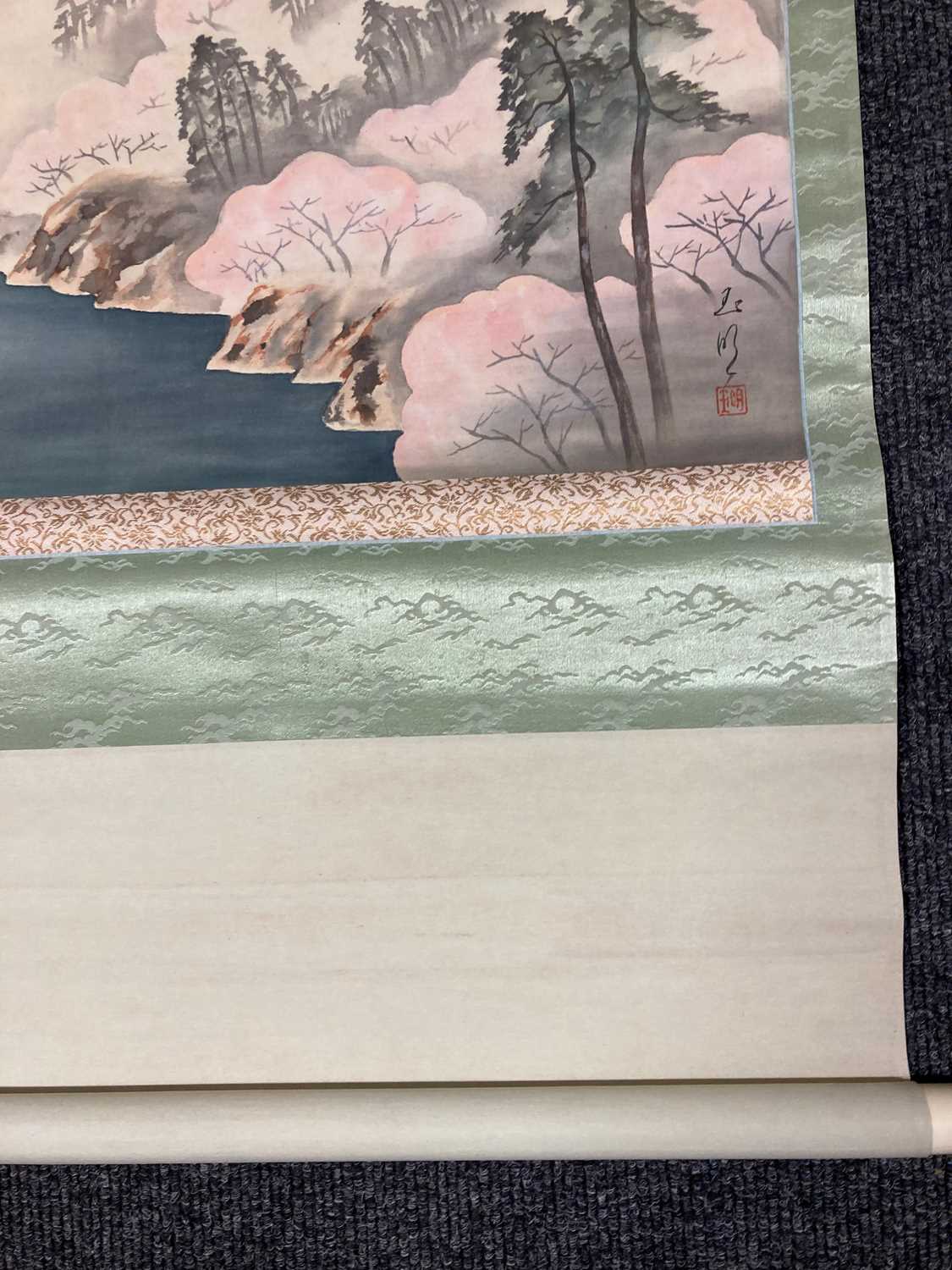 A collection of seven Chinese and Japanese hanging scrolls, - Image 64 of 82
