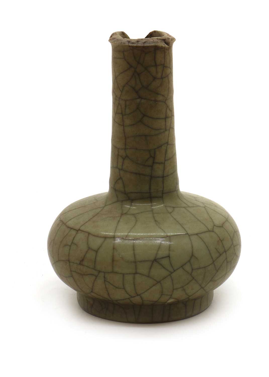 A Chinese celadon glazed bottle vase,