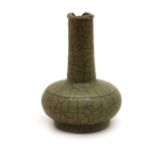 A Chinese celadon glazed bottle vase,