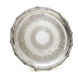 A Victorian silver salver,