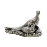 A silver figure group or table ornament