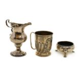 A George III silver pedestal cream jug,